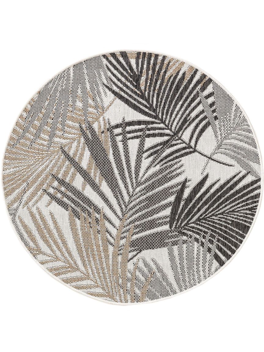 In- & Outdoor Teppich rund Cleo Schwarz