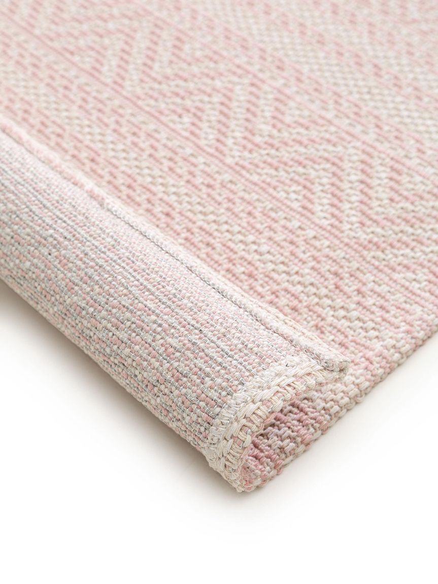 Waschbarer Baumwollteppich Cooper Rosa
