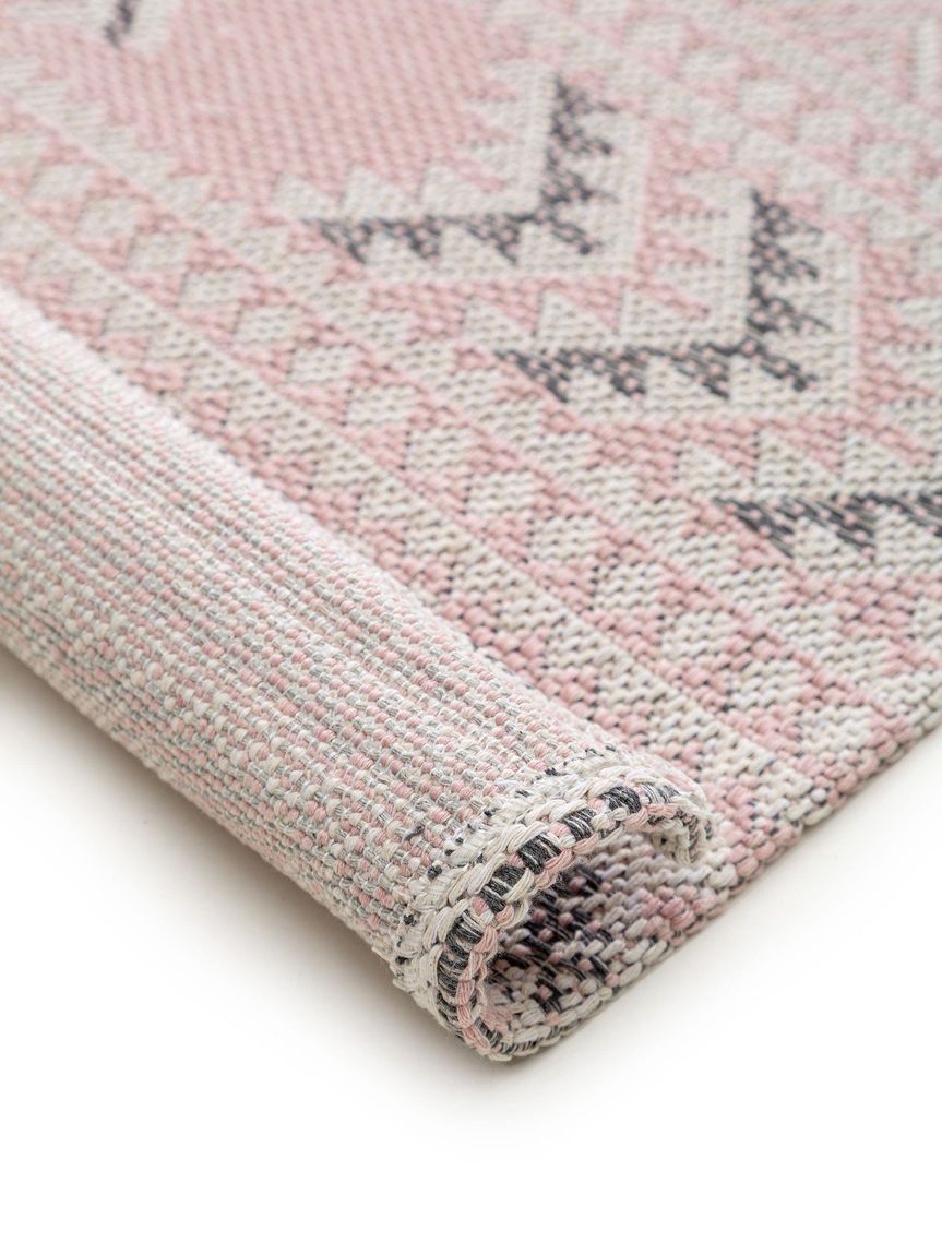 Waschbarer Baumwollteppich Cooper Rosa