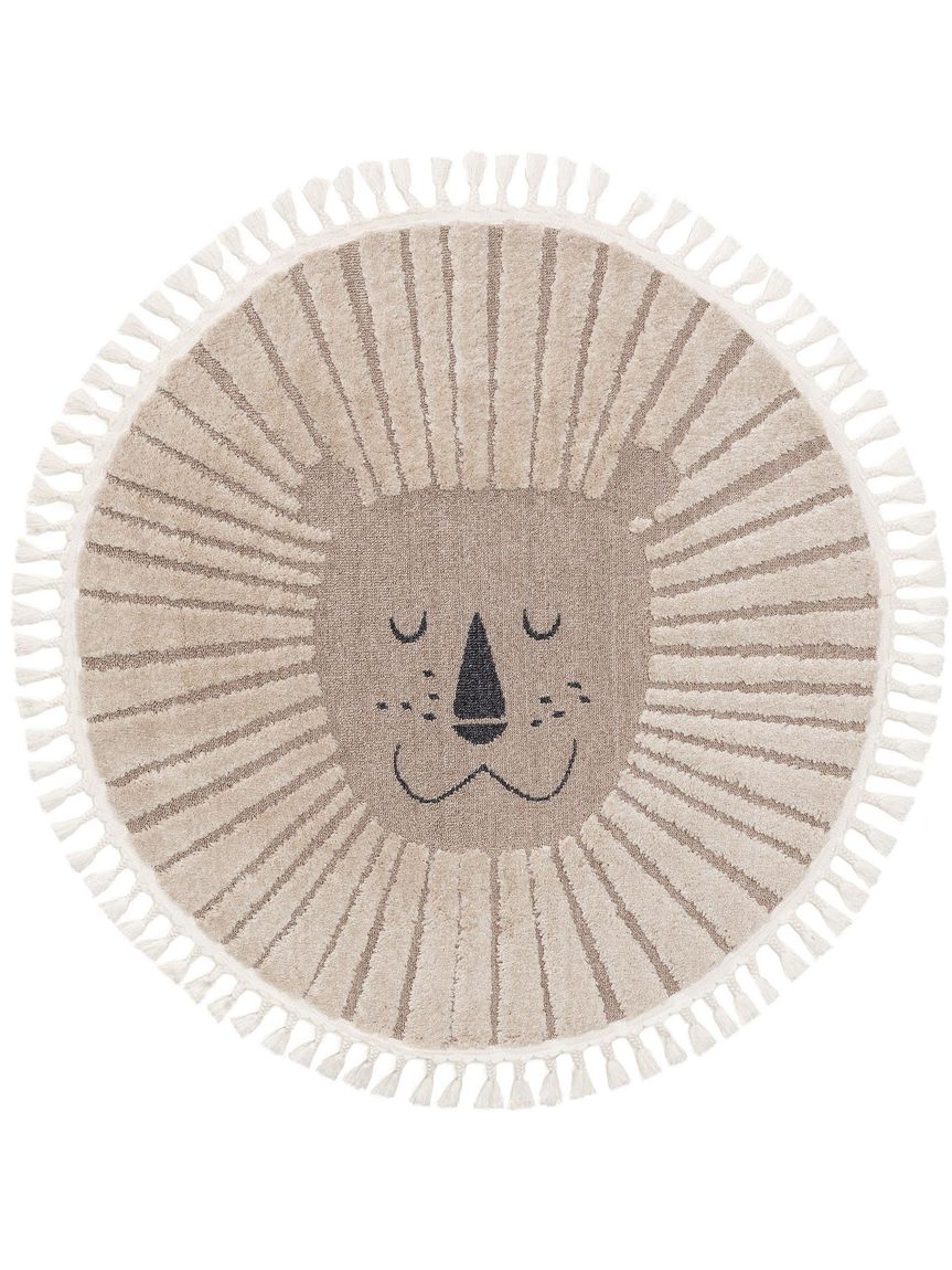 Kinderteppich Momo Ø 120 cm rund Beige