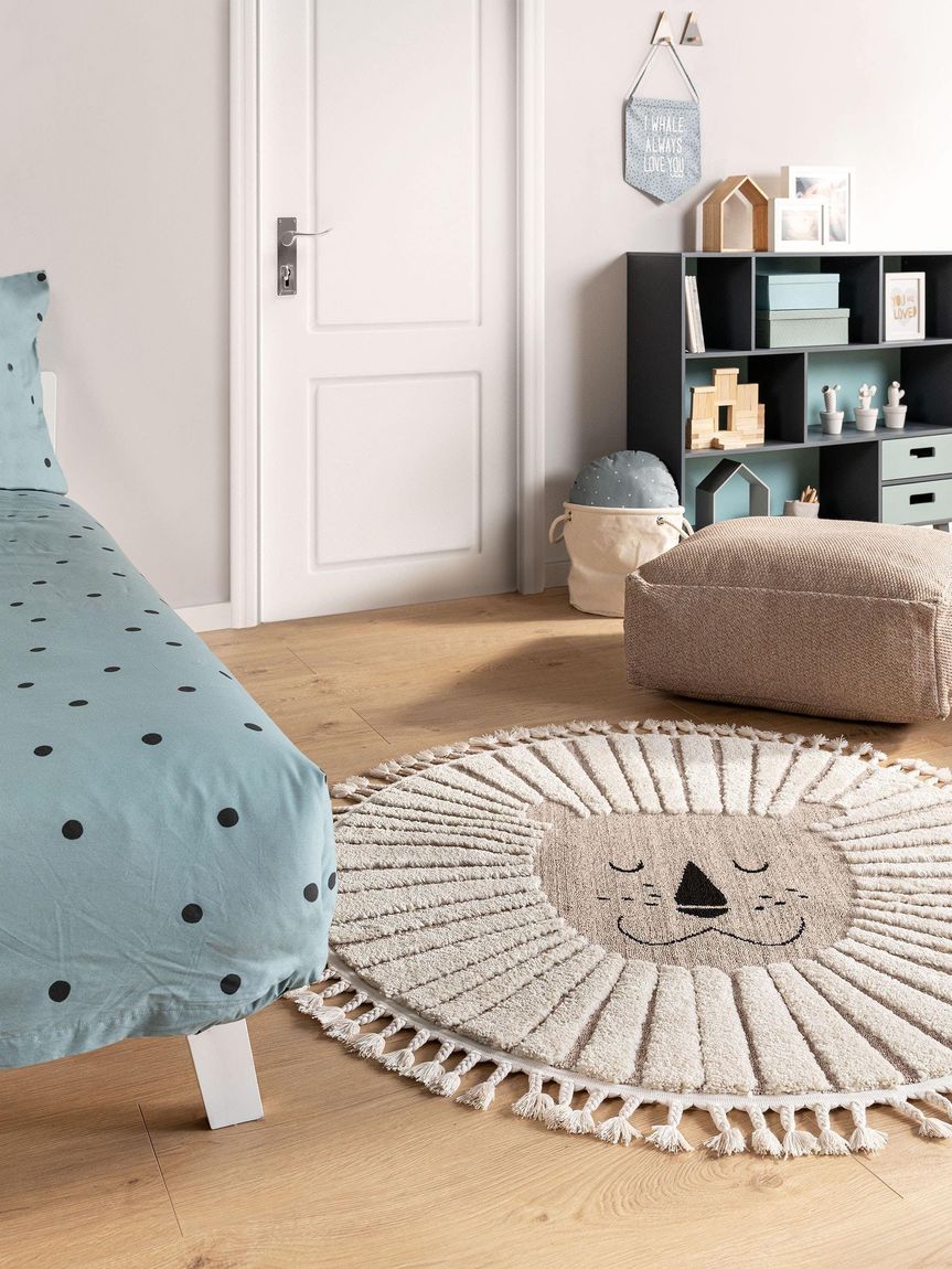 Kinderteppich Momo Ø 120 cm rund Beige