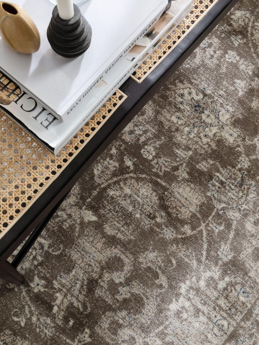 Teppich Vintage Velvet Beige / Braun