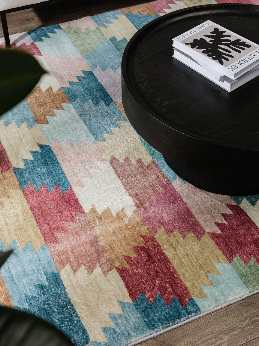 Teppich Mara Bunt / Pink
