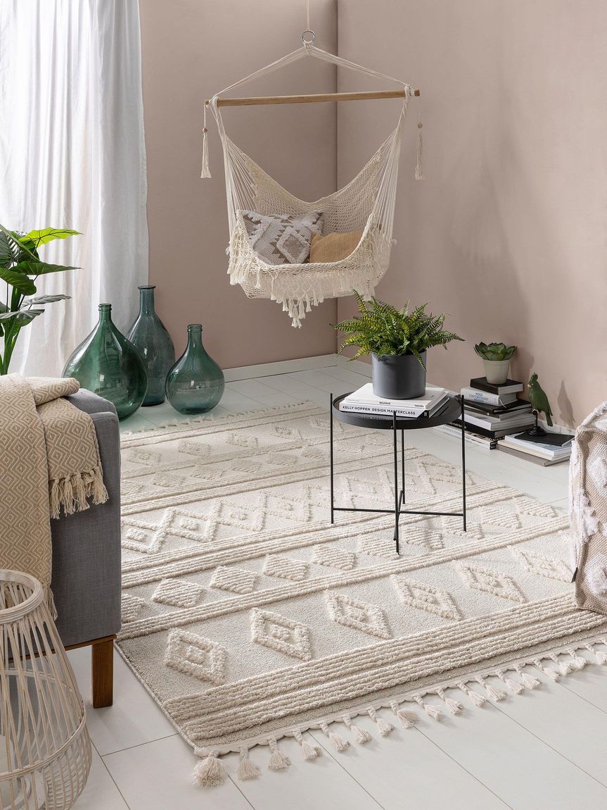 Teppich Oyo Creame / Beige