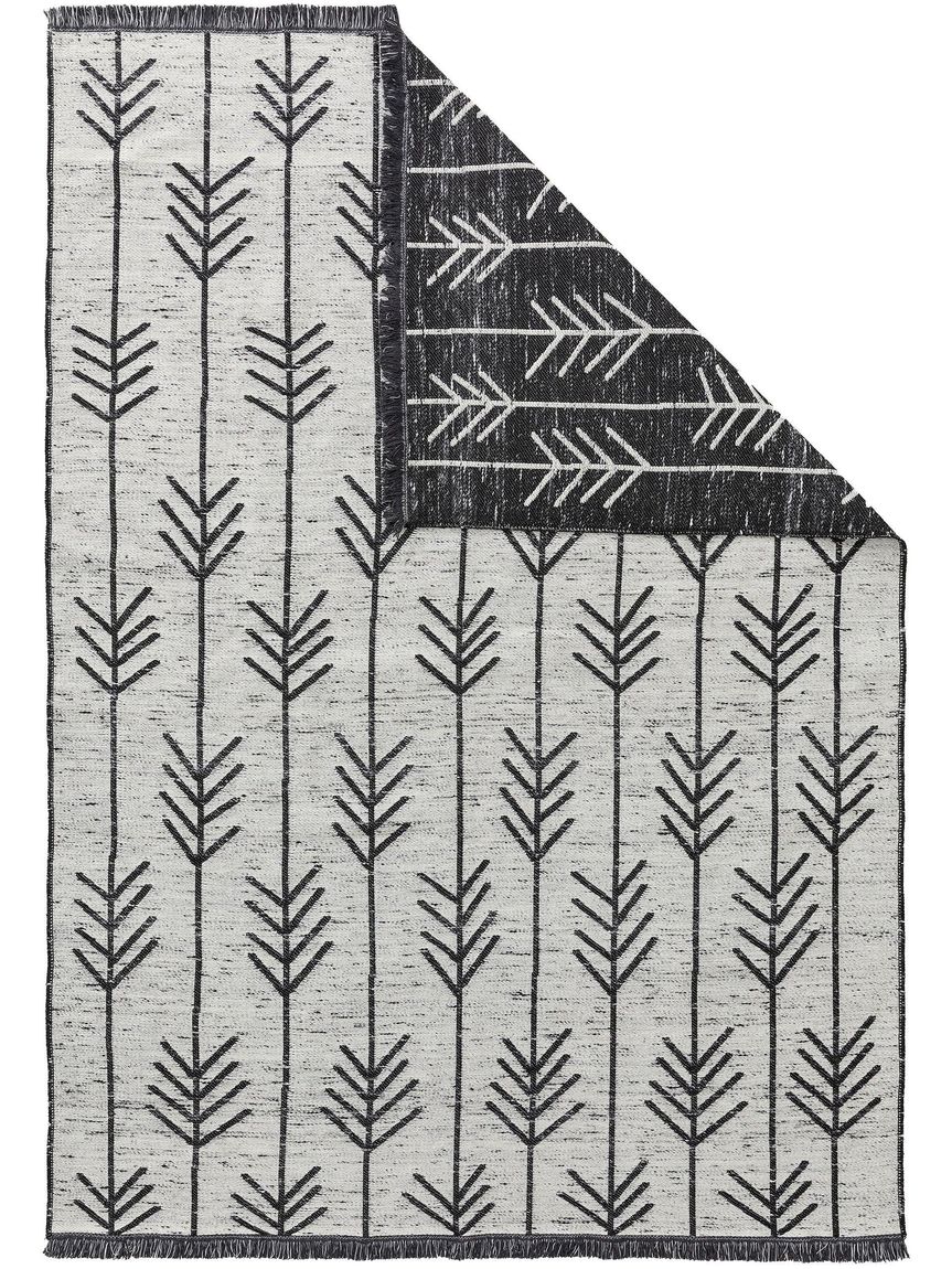 Teppich aus recyceltem Material Vigo Beige / Schwarz