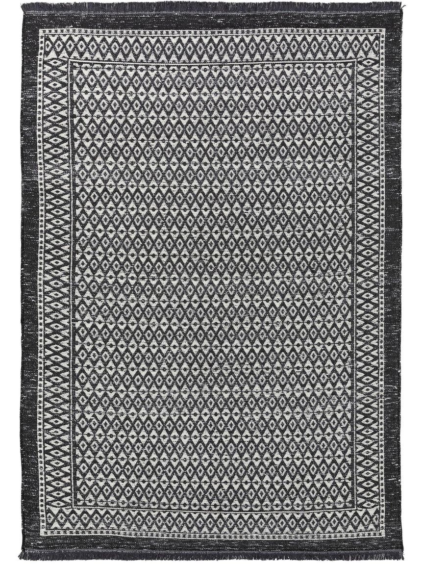 Teppich aus recyceltem Material Vigo Beige / Schwarz