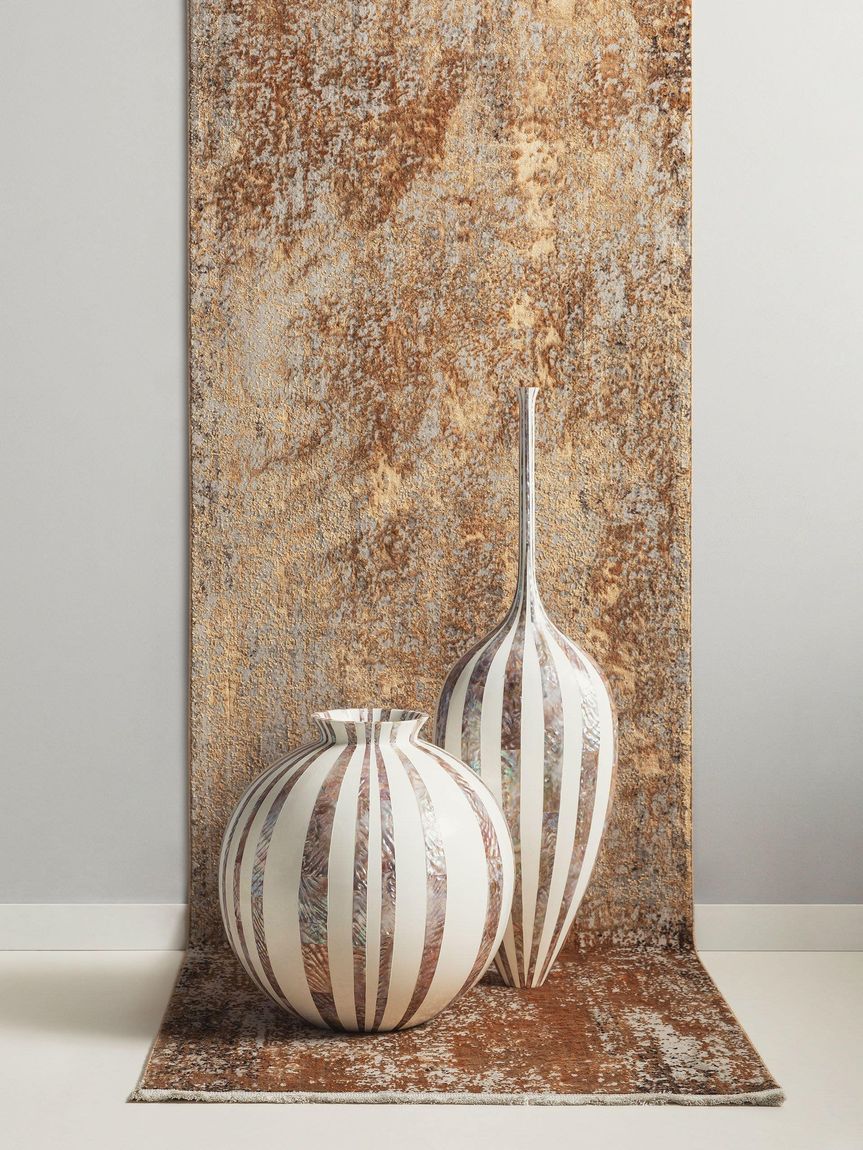 Viskoseteppich Läufer Zaza 80x300 cm Bronze