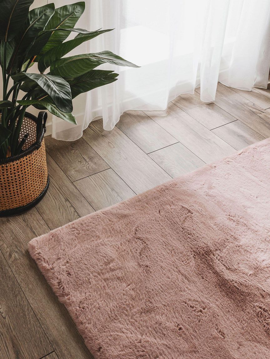 Kunstfell Teppich Läufer Dave 80x240 cm Rosa