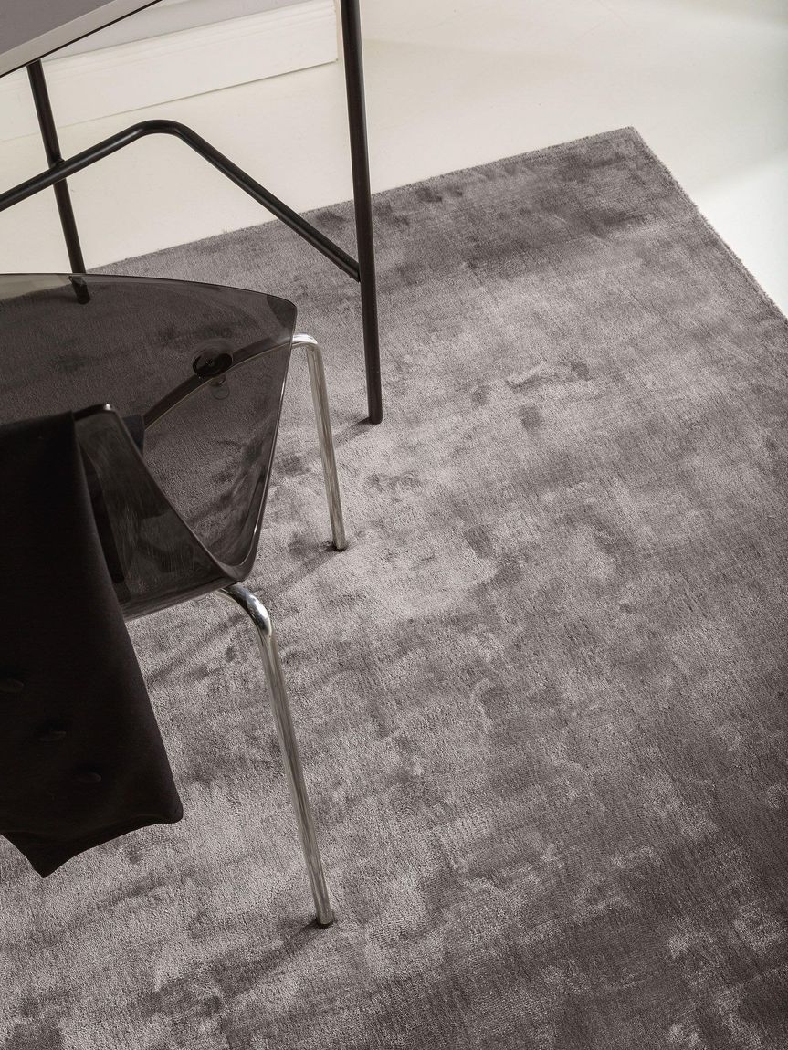 Viskoseteppich Nela 160x160 cm Grau