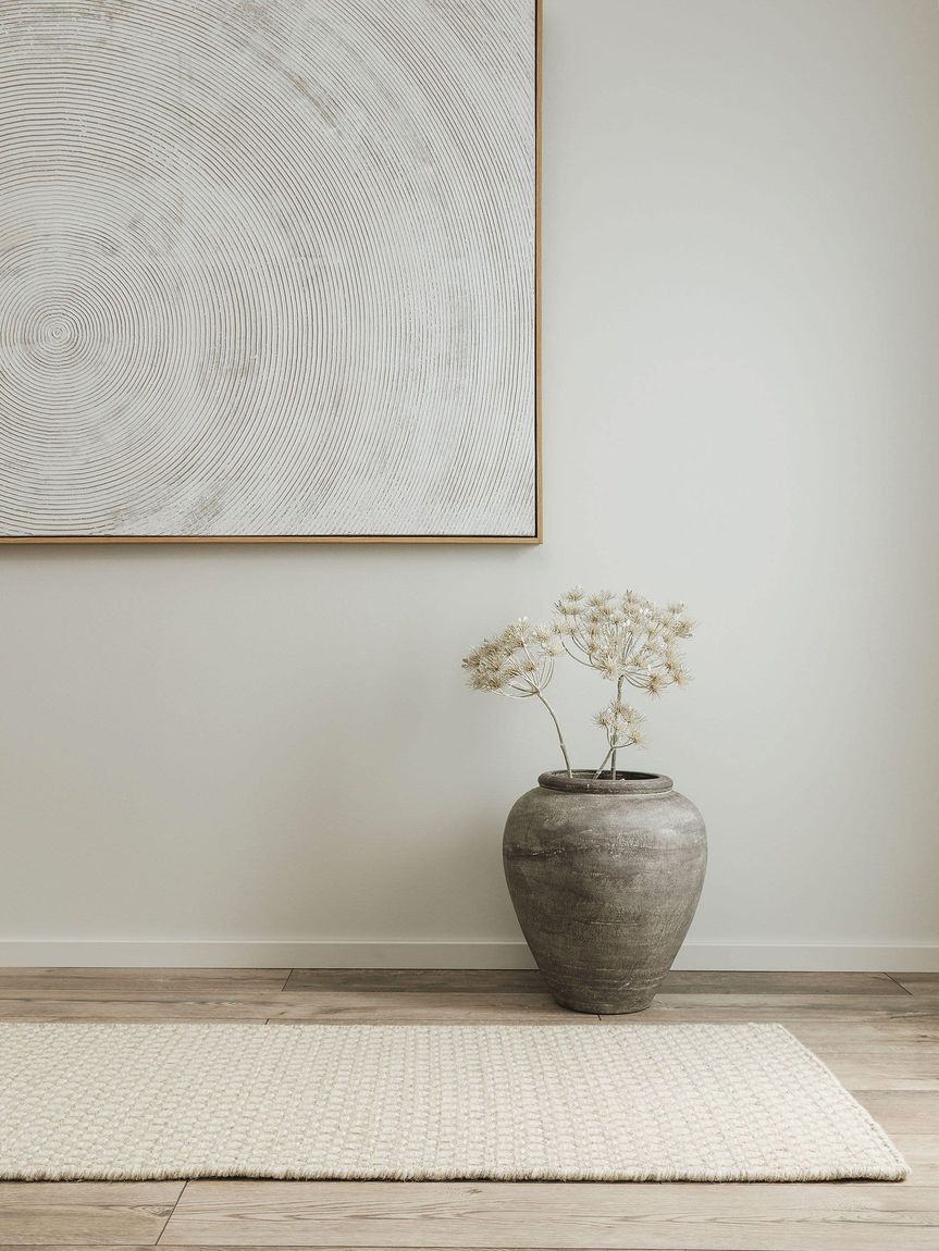 Wollteppich / Läufer Hector 70x200 cm Beige
