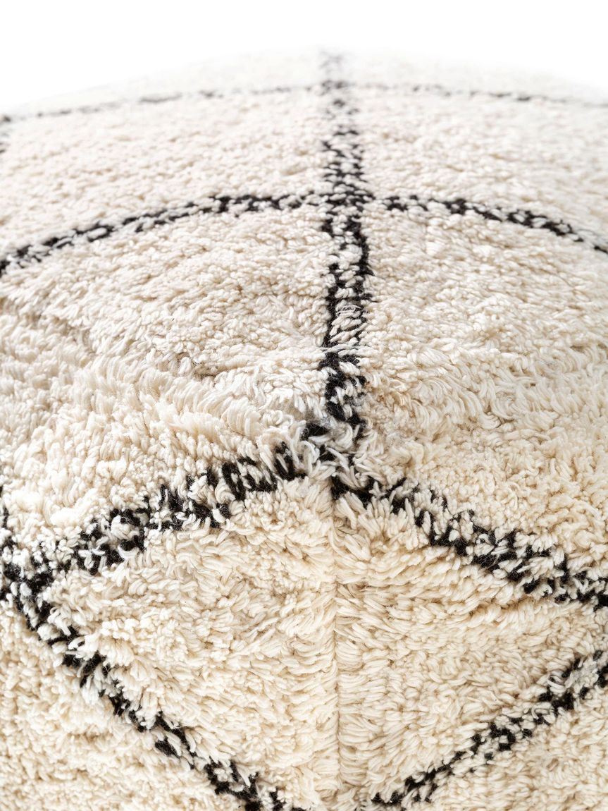 Pouf Naomi 45x45x45 cm Creame