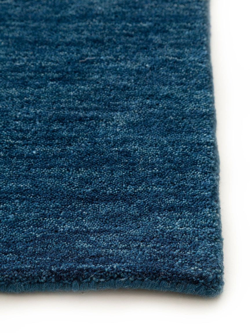Wollteppich Läufer Jamal Blau