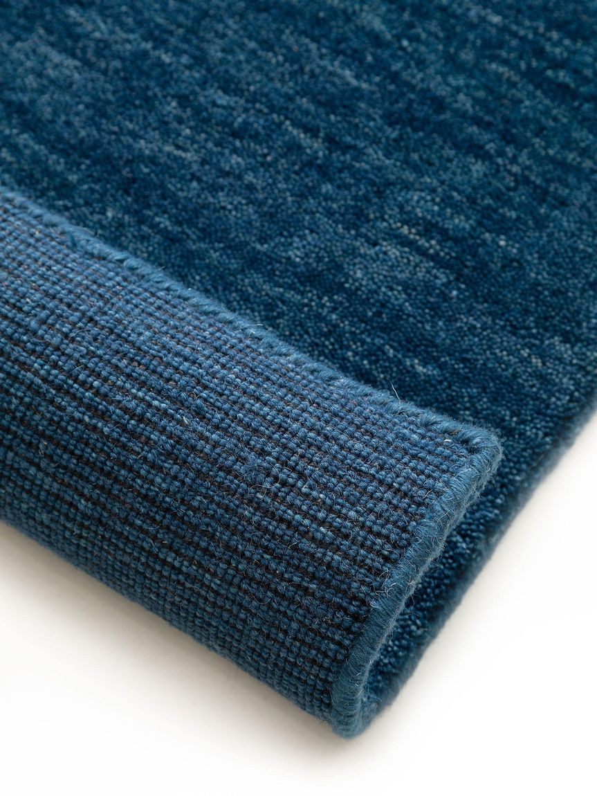 Wollteppich Läufer Jamal Blau