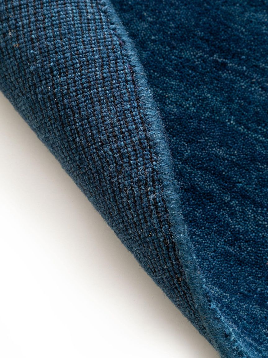 Wollteppich rund Jamal Blau