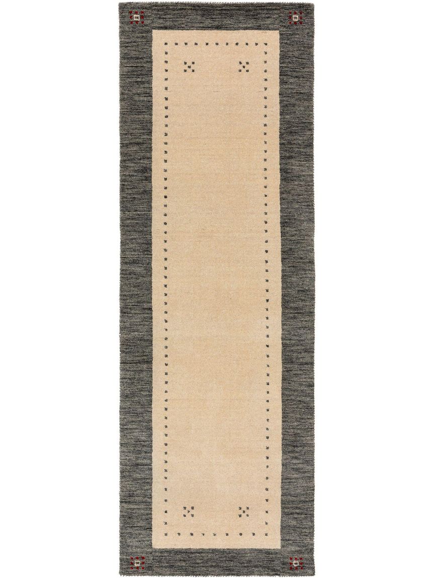 Wollteppich / Läufer Jamal Beige / Grau