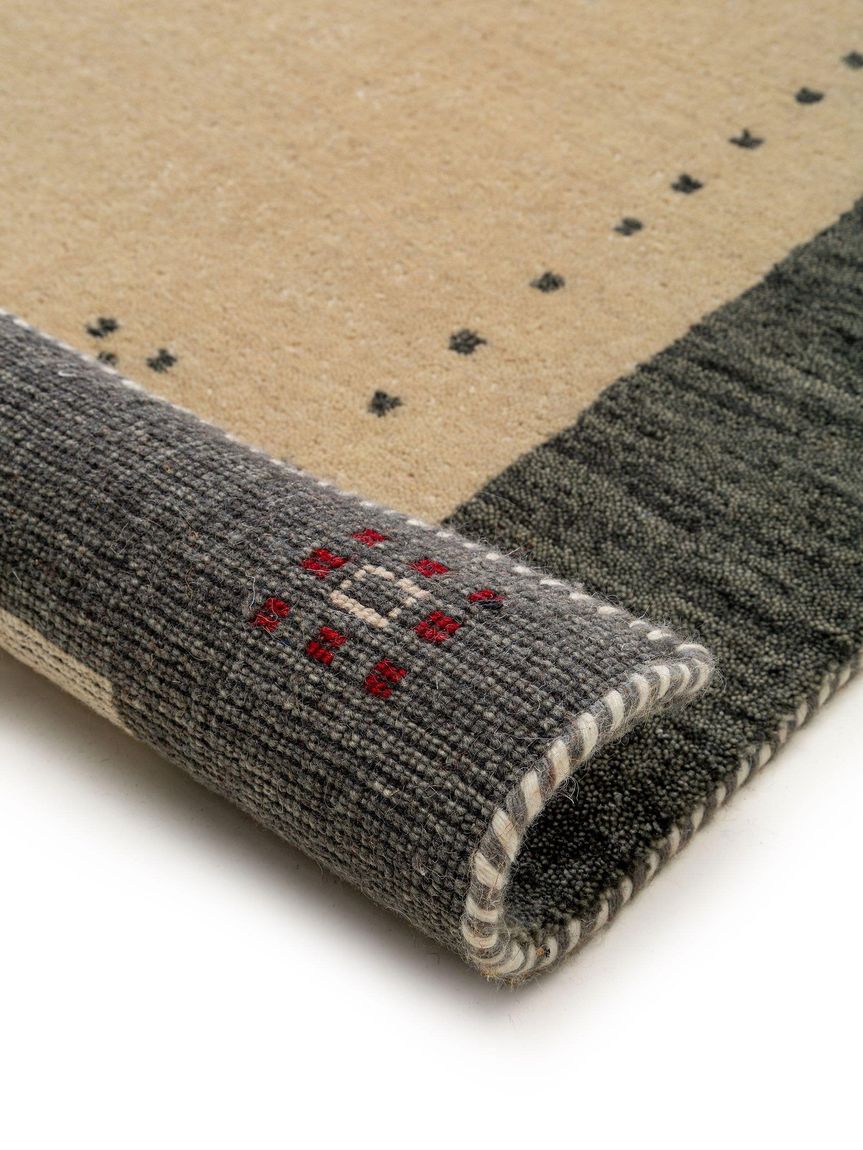 Wollteppich / Läufer Jamal Beige / Grau