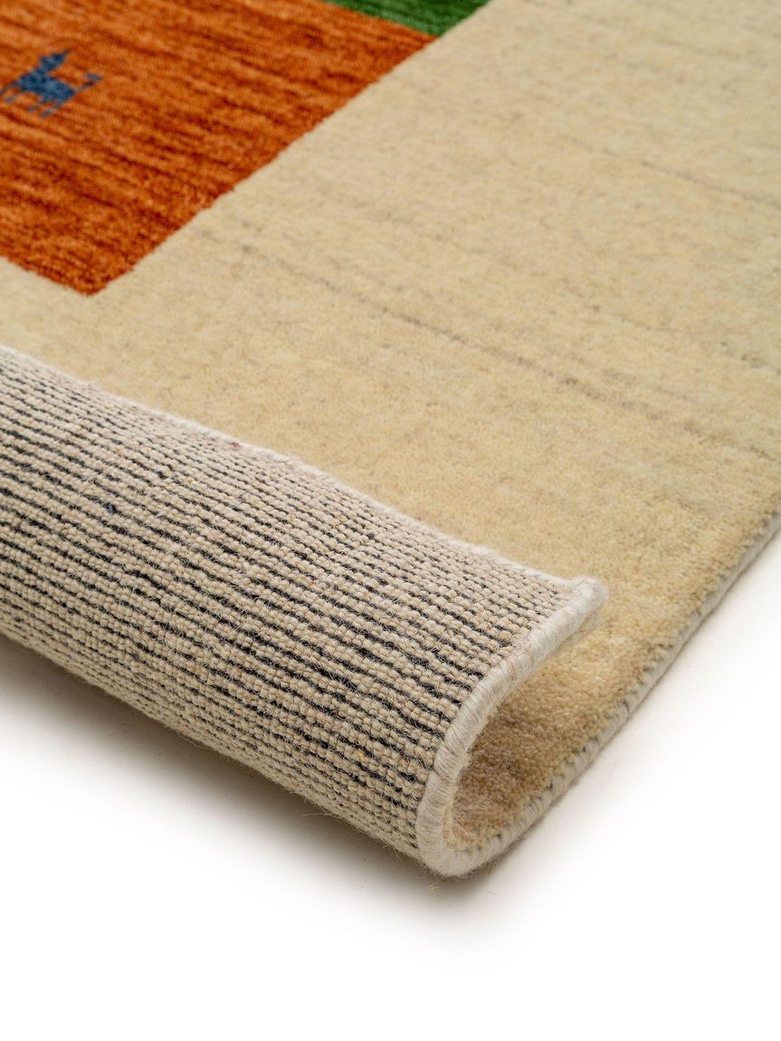 Wollteppich Jamal Bunt / Beige
