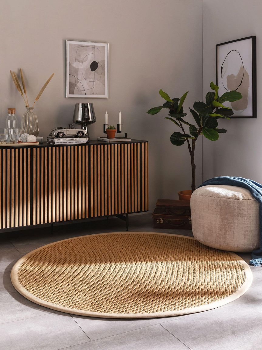 Sisalteppich rund Greta Beige