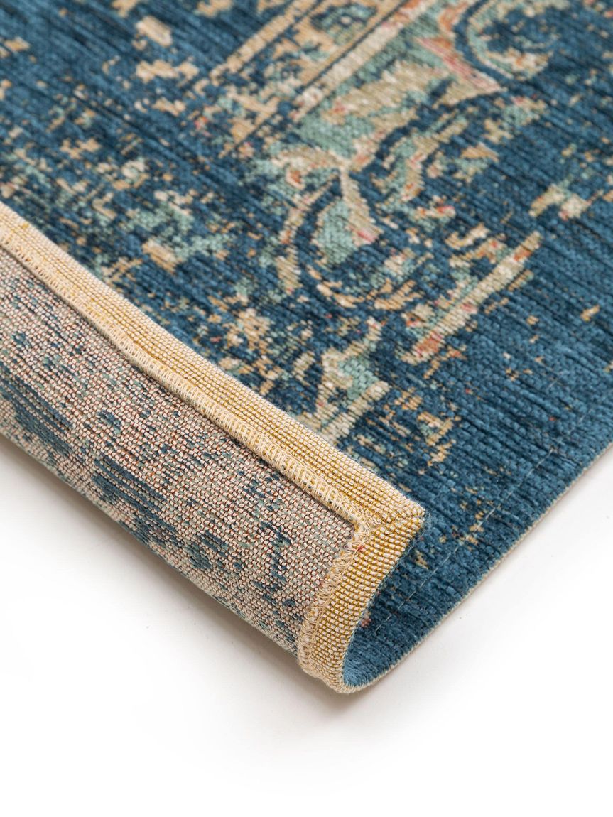 Flachgewebeteppich Frencie Blau