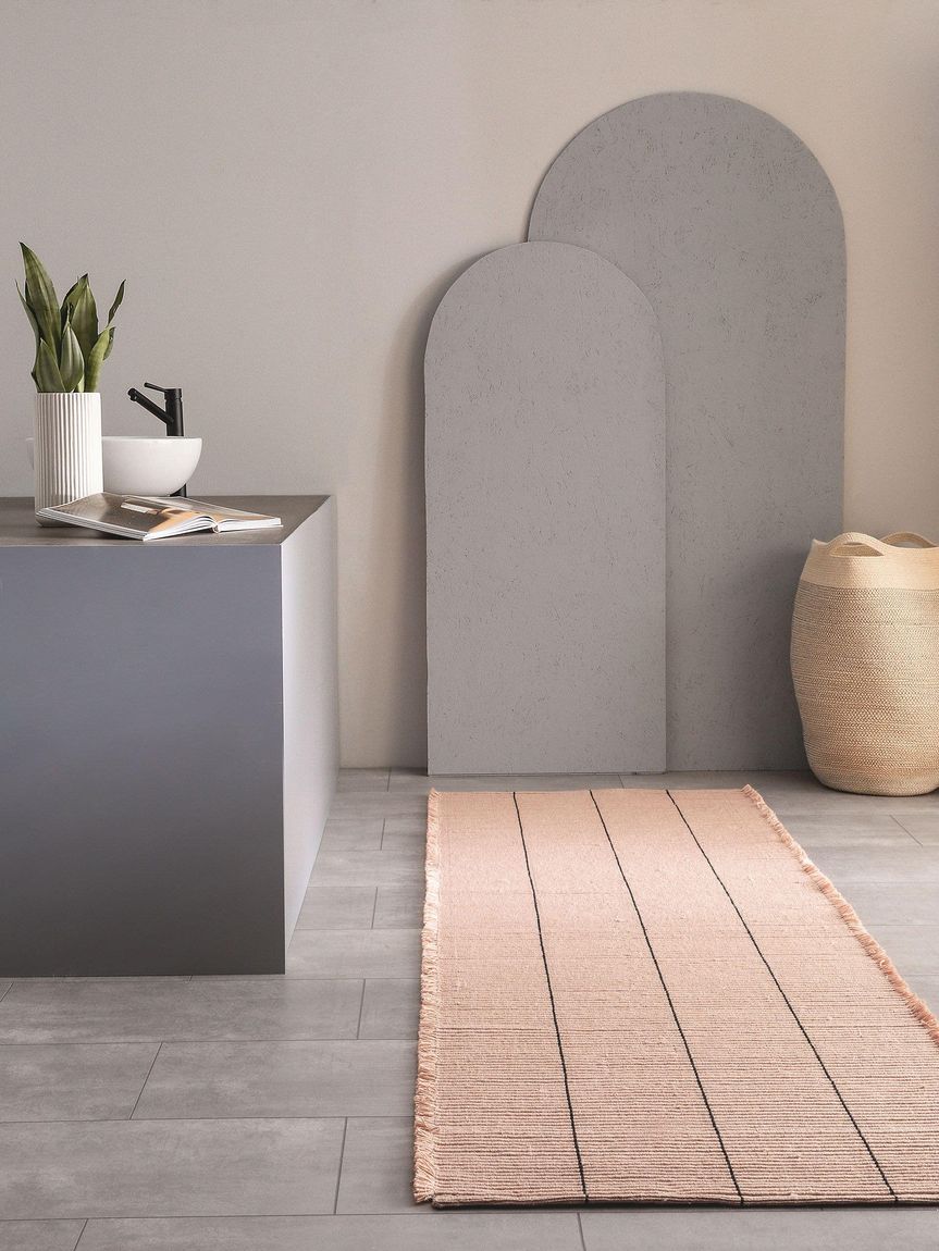 Teppich Läufer aus recyceltem Material Gaia 80x250 cm Rosa