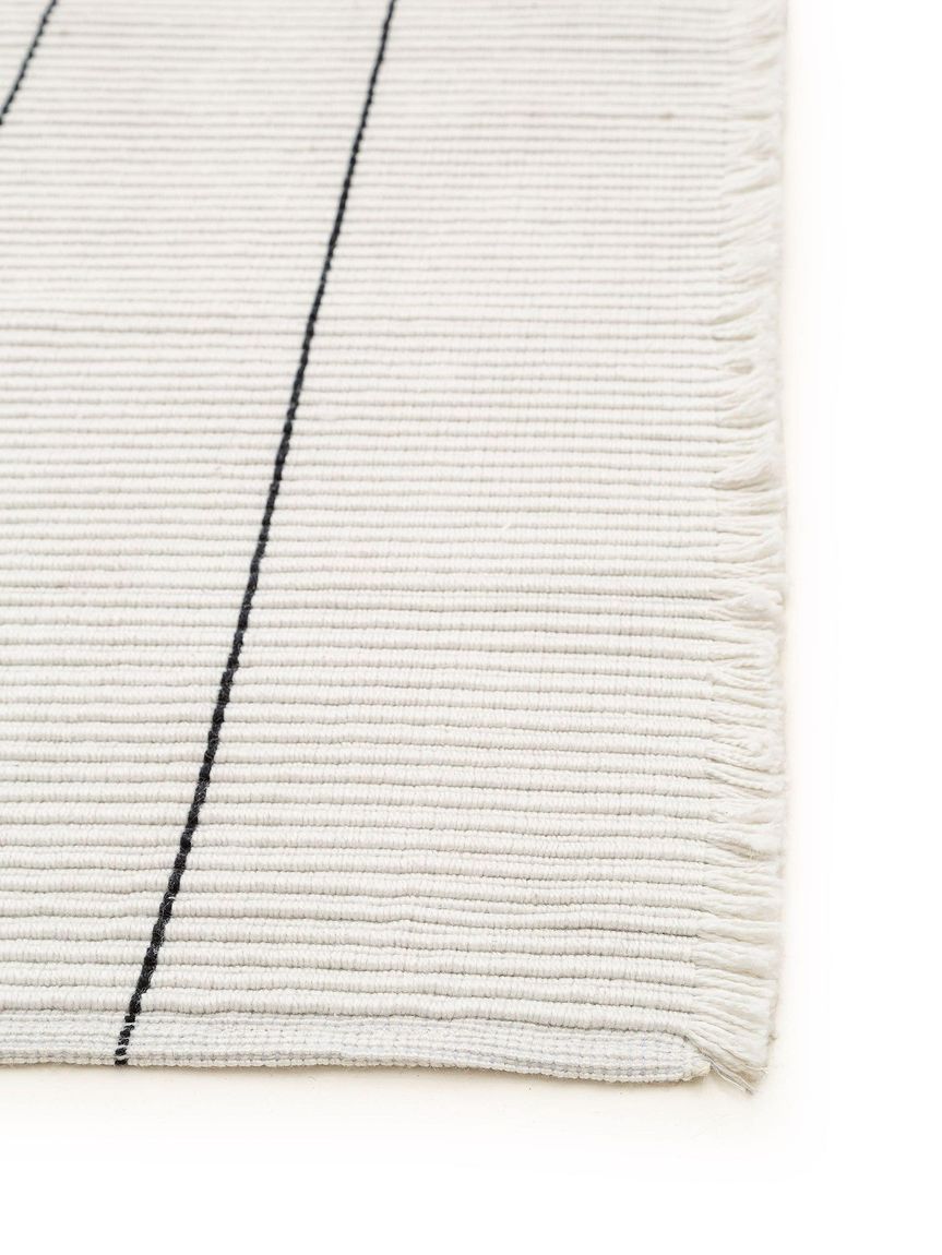 Teppich Läufer aus recyceltem Material Gaia 80x250 cm Weiß