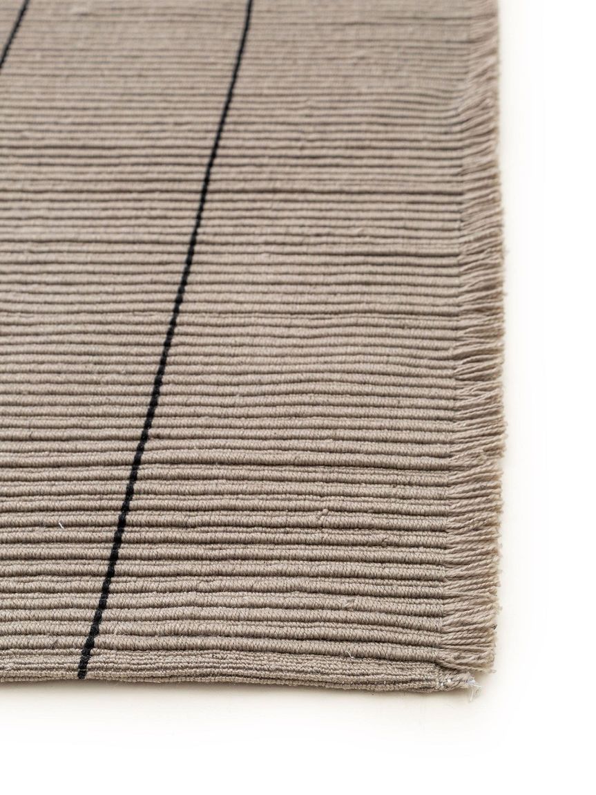 Teppich Läufer aus recyceltem Material Gaia 80x250 cm Hellgrau