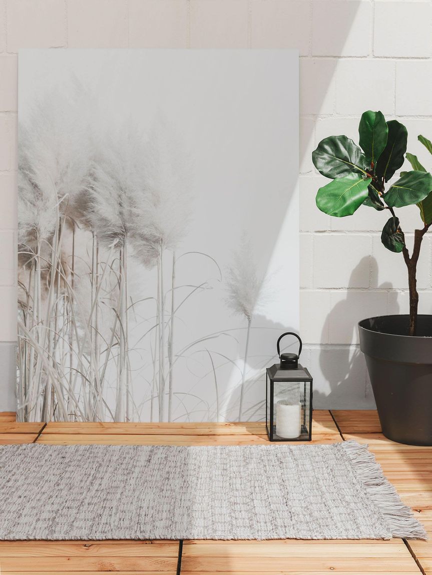 Teppich Läufer aus recyceltem Material Mimpi 80x250 cm Hellgrau
