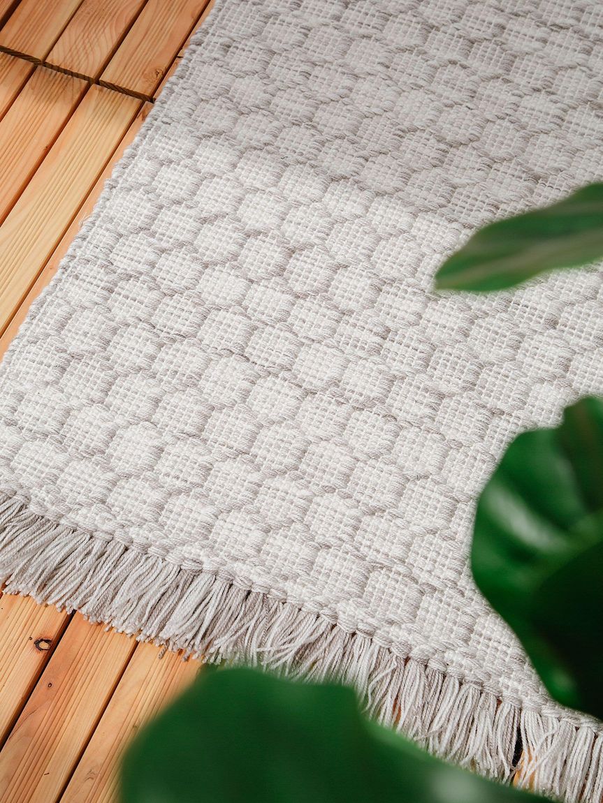 Teppich Läufer aus recyceltem Material Mimpi 80x250 cm Hellgrau