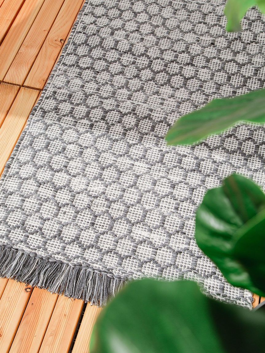 Teppich Läufer aus recyceltem Material Mimpi 80x250 cm Dunkelgrau