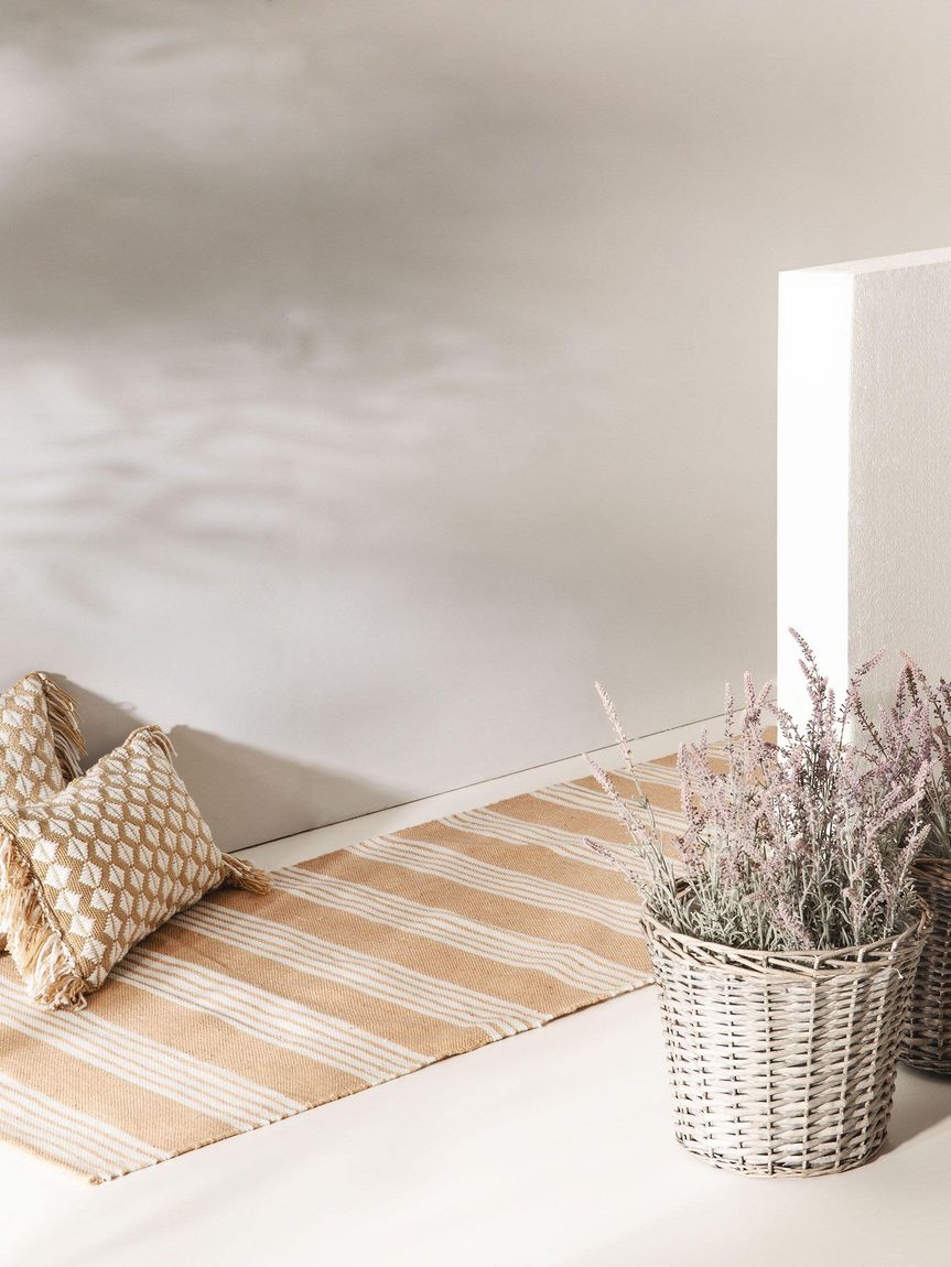 Teppich Läufer aus recyceltem Material Dura Beige