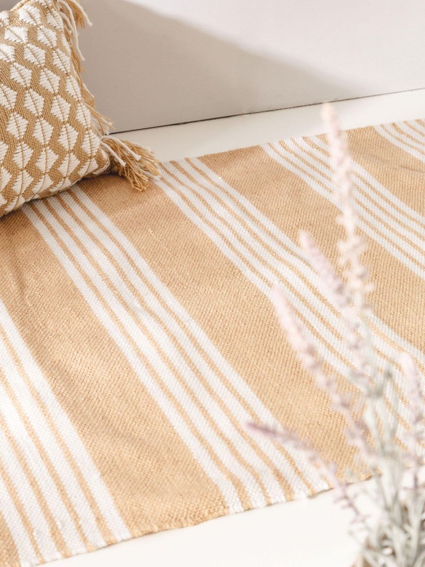 Teppich Läufer aus recyceltem Material Dura Beige