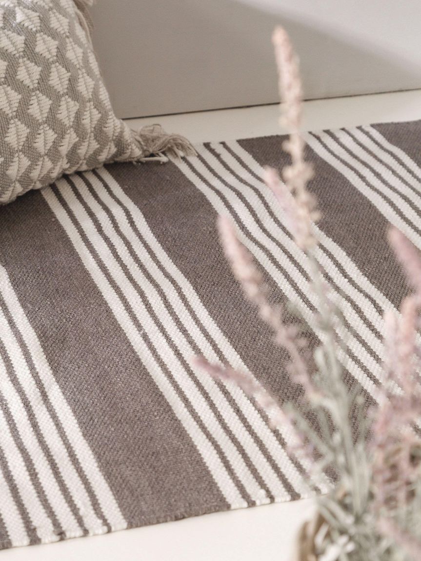 Teppich Läufer aus recyceltem Material Dura Grau