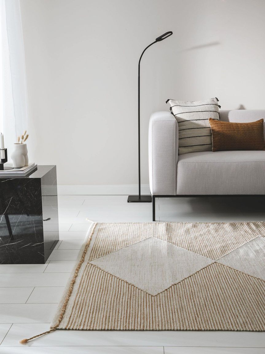 Wollteppich Nahla Beige