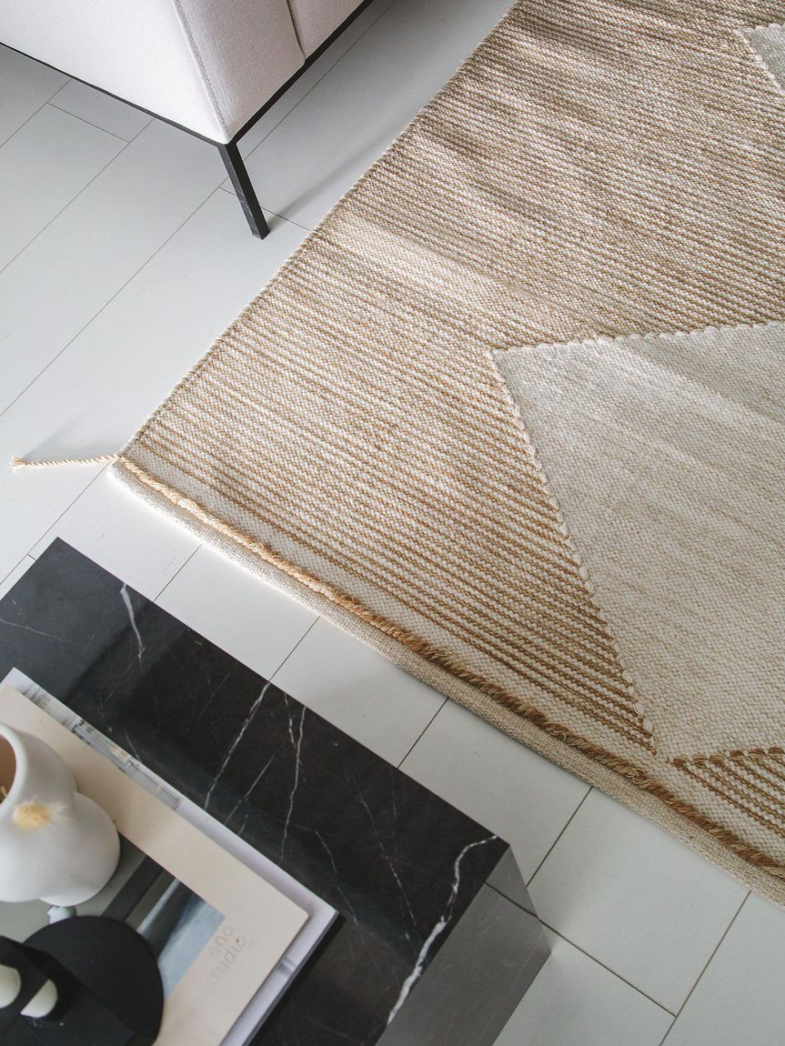 Wollteppich Nahla Beige
