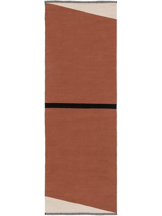 Baumwollteppich Läufer Lenny 70x200 cm Terrakotta