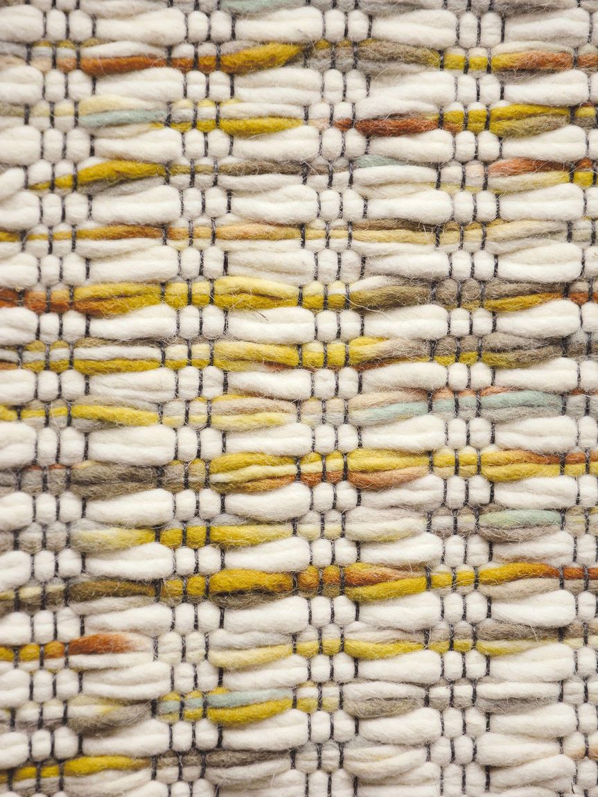 Wollteppich Grain Bunt / Gelb