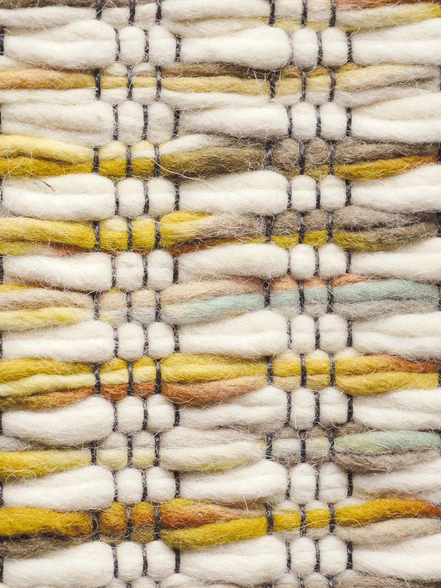 Wollteppich Grain Bunt / Gelb