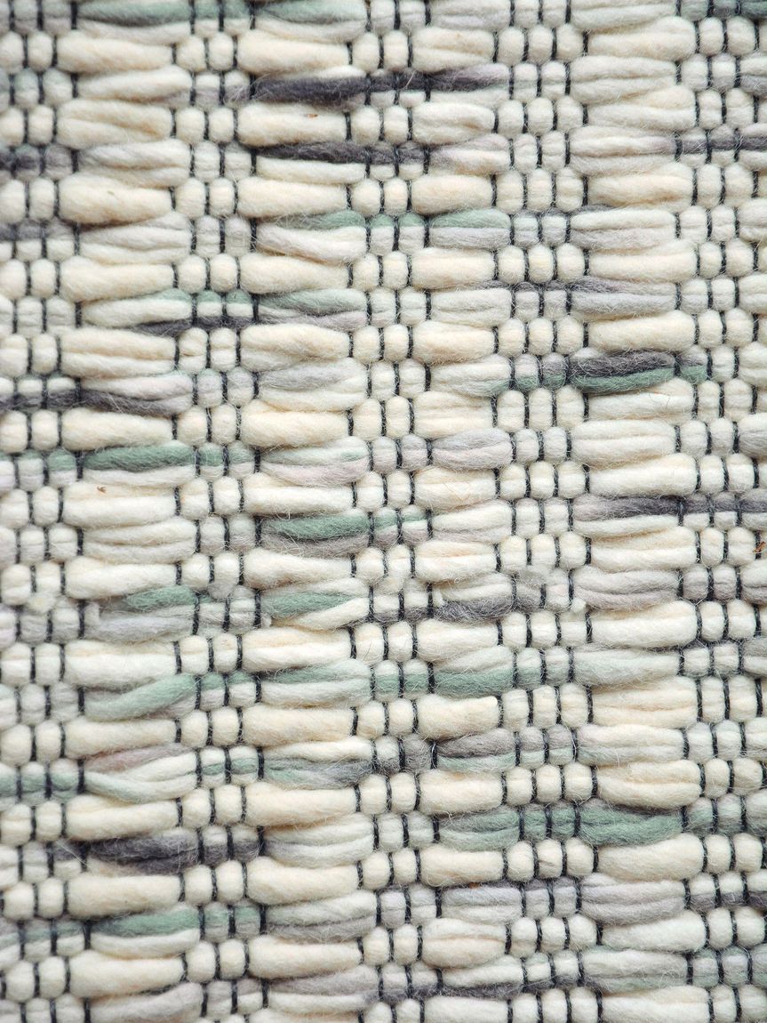 Wollteppich Grain Bunt / Blau