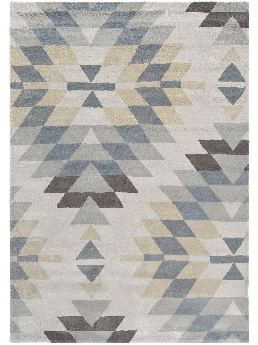 Wollteppich Elwana Grau
