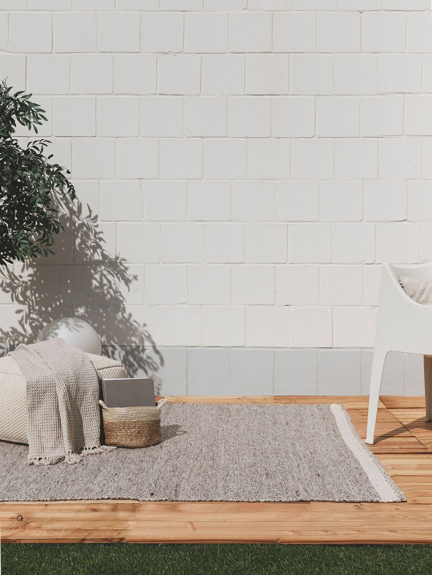 Teppich aus recyceltem Material Kiah Creame / Taupe