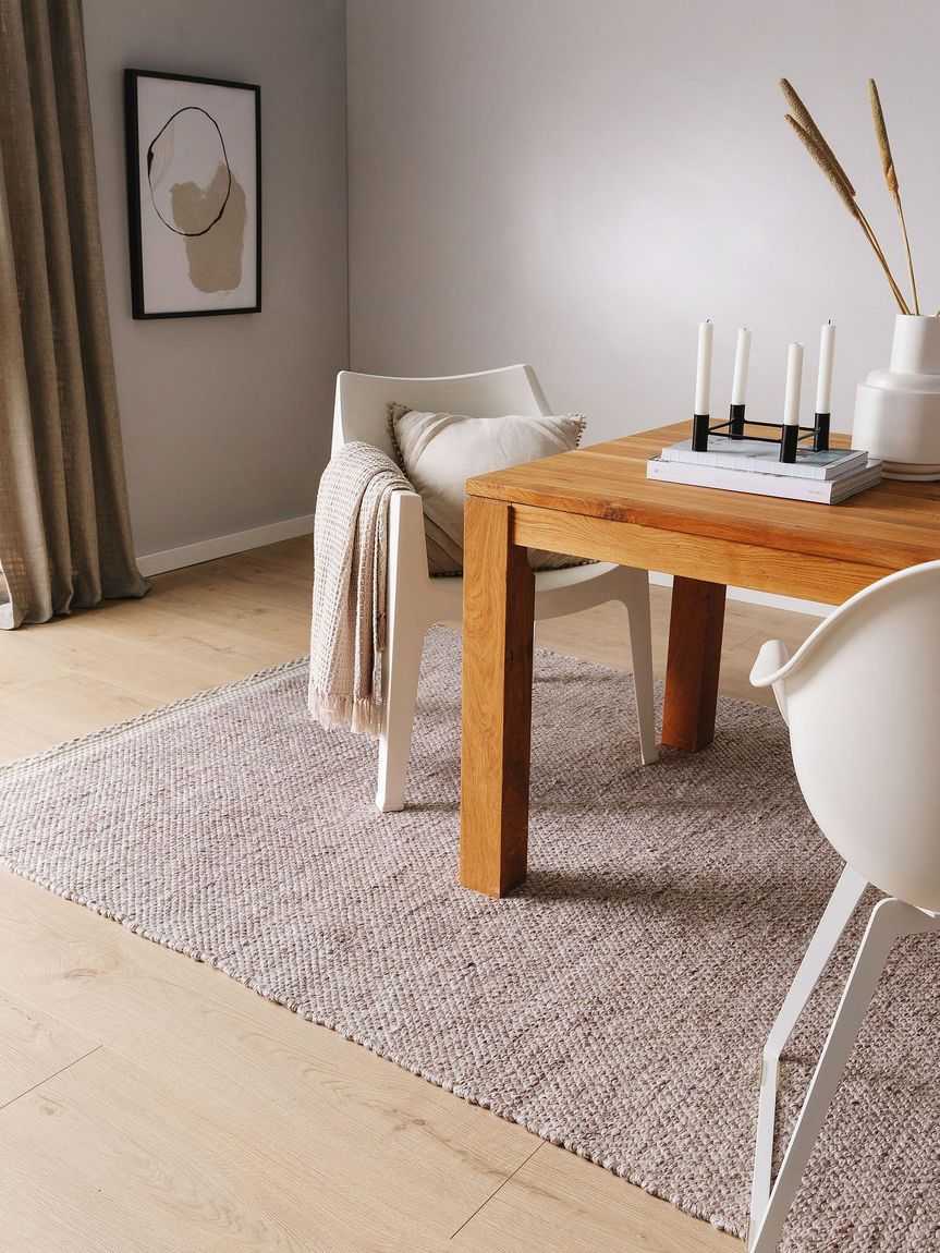 Teppich aus recyceltem Material Kiah Creame / Taupe