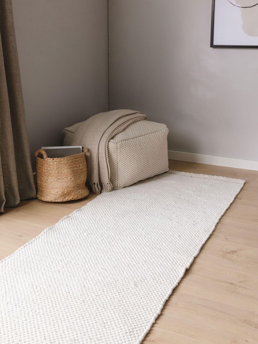 Teppich aus recyceltem Material Kiah Creame