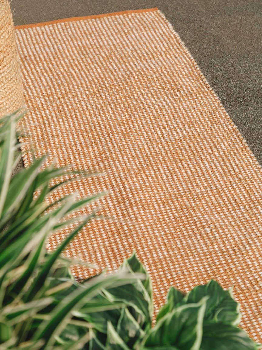 Teppich Läufer aus recyceltem Material Nyssa 70x200 cm Hellbraun