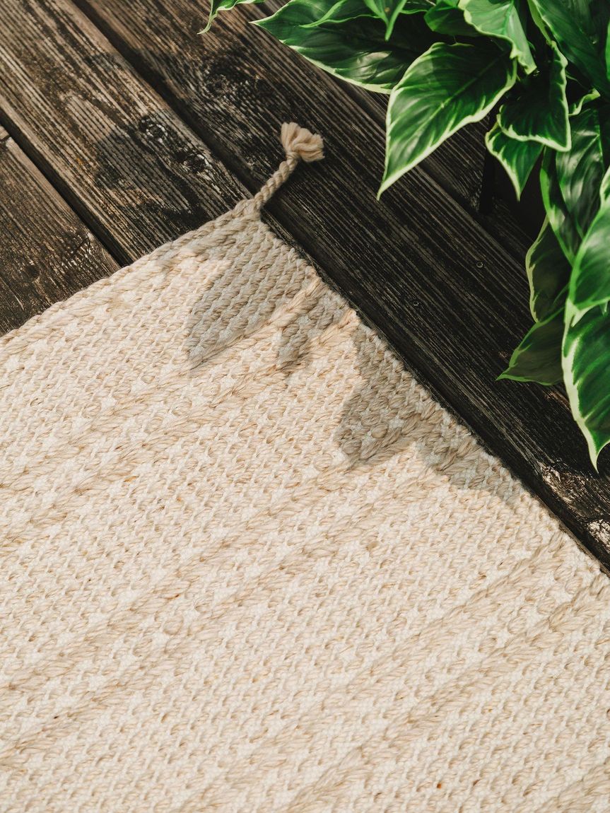 Teppich Läufer aus recyceltem Material Rene 70x200 cm Beige