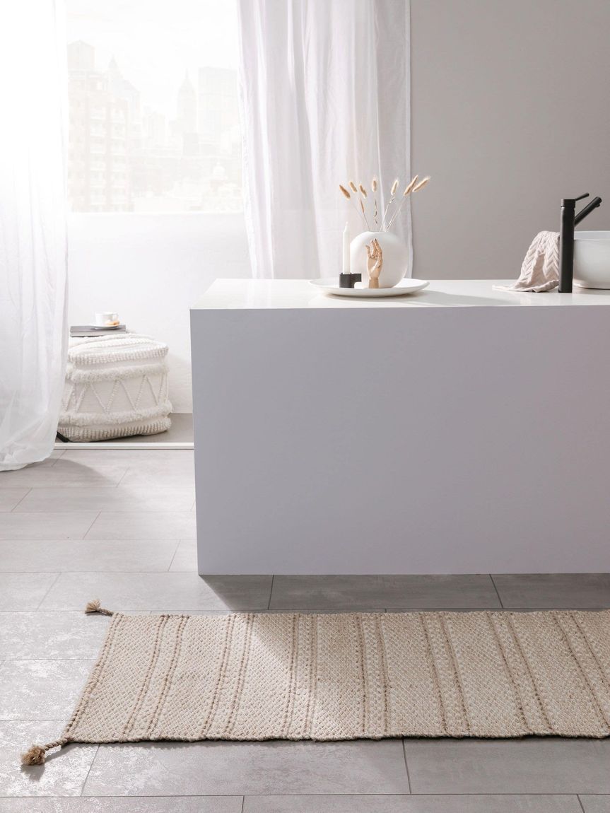Teppich Läufer aus recyceltem Material Rene 70x200 cm Beige