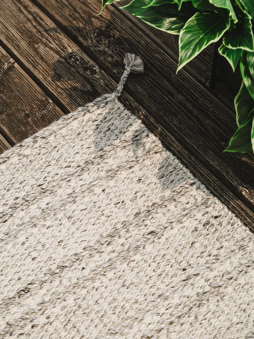 Teppich aus recyceltem Material Rene Grau
