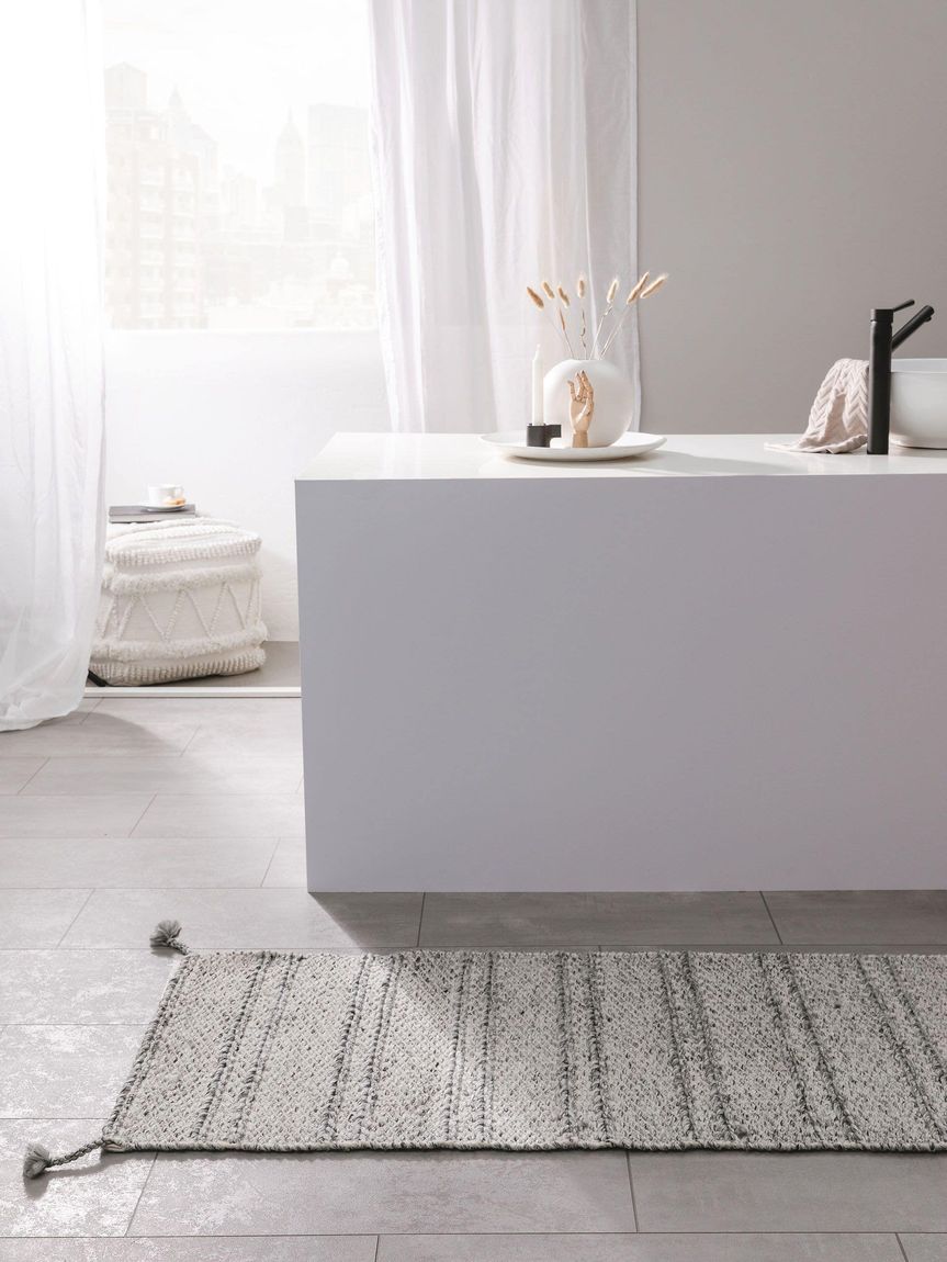 Teppich aus recyceltem Material Rene Grau