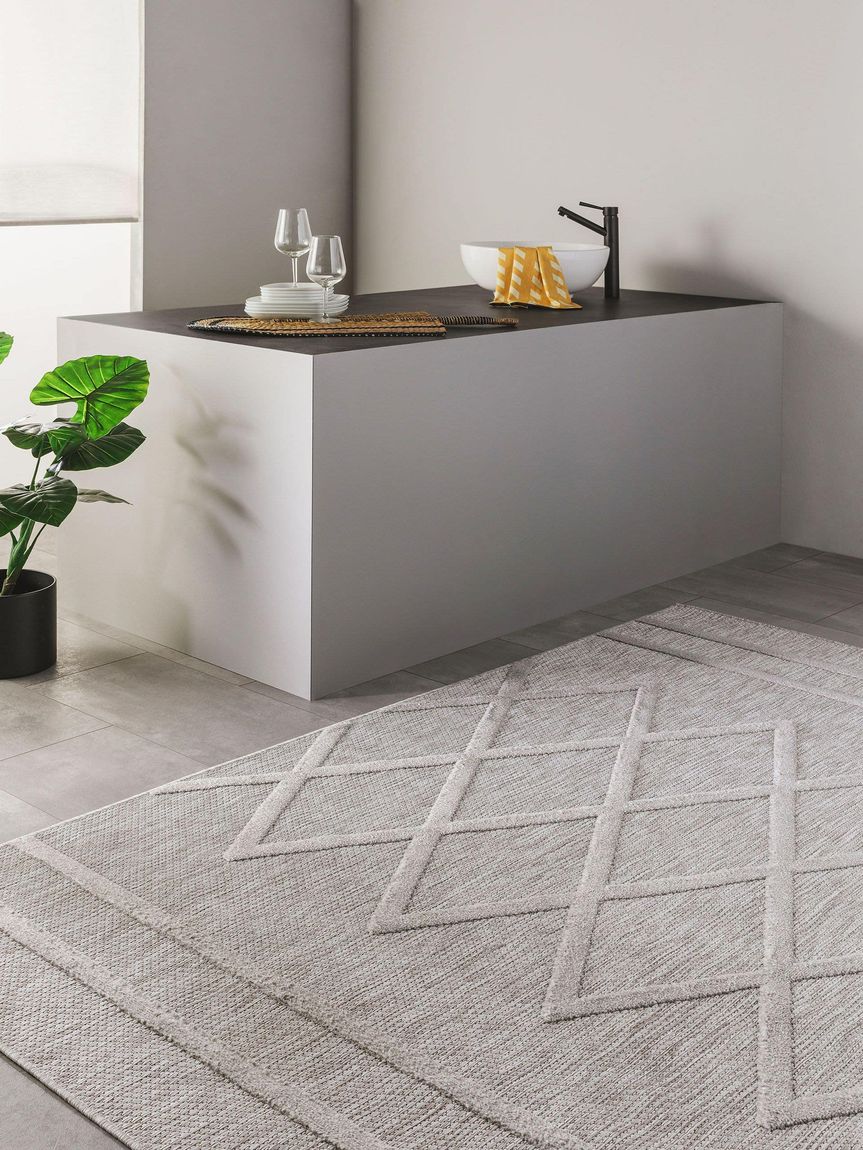 In- & Outdoor Teppich Bonte Hellgrau