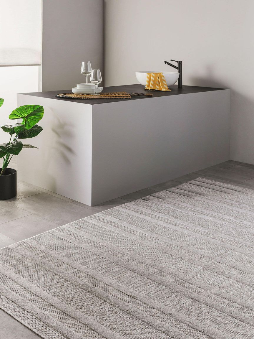 In- & Outdoor Teppich Bonte Hellgrau