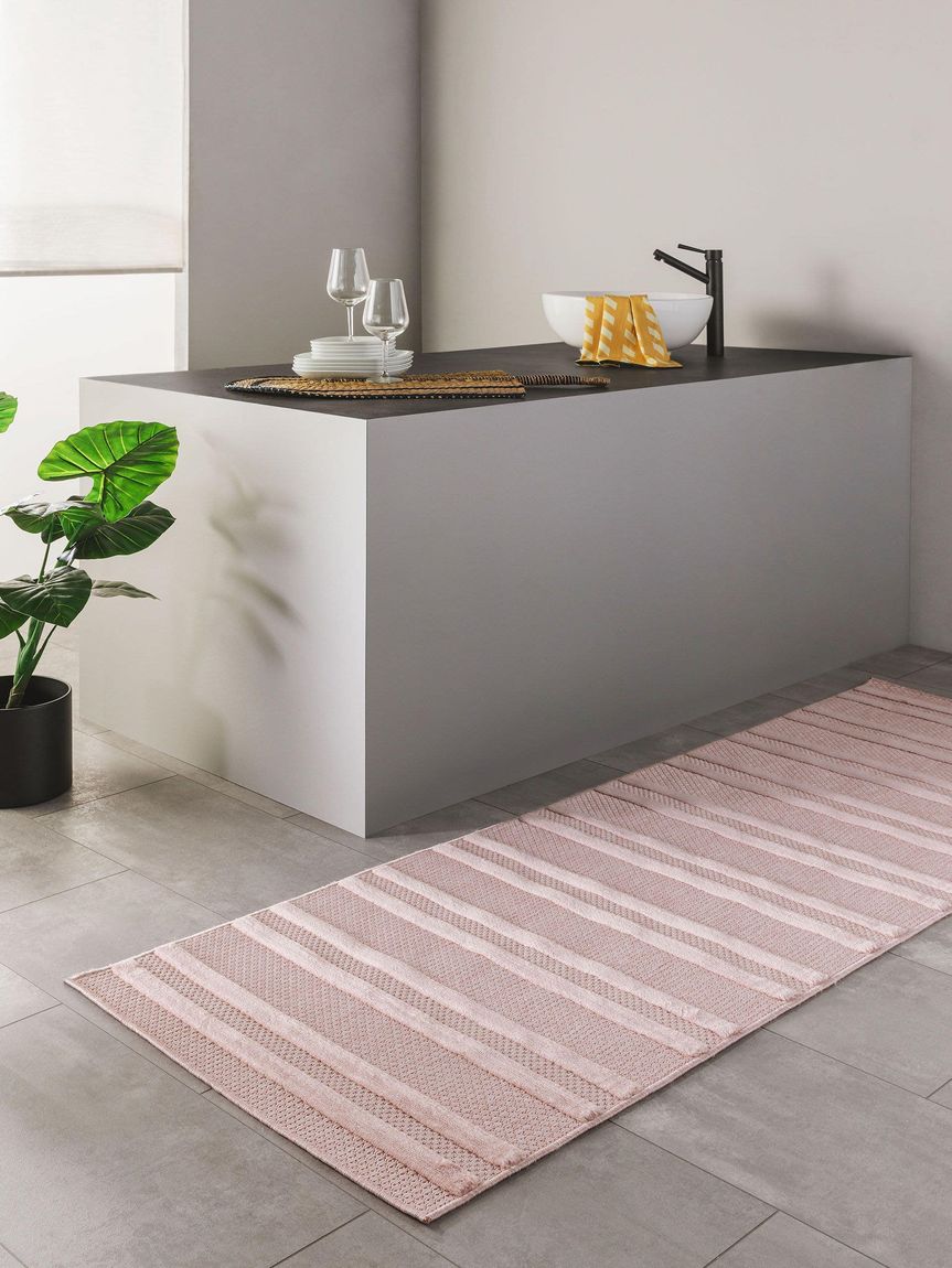 In- & Outdoor Teppich Bonte Läufer 75x220 cm Rosa